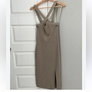 Abercrombie & Fitch Tan Midi Dress